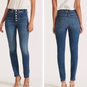 Veronica Beard Debbie High Rise Ankle Skinny Jeans Denim Medium Wash Size 4